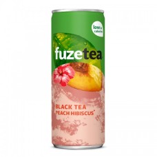 Fuze Tea Peach Hibiscus Ice Tea Blikjes 25cl Tray 24 stuks